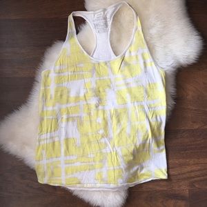 Patagonia yellow and white tank top